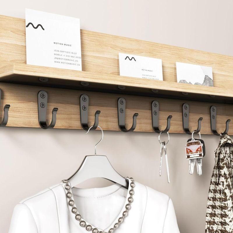 20pcs Metal Wall Hooks Heavy-Duty Coat Hookswall Hangers Metal Hangers - Black