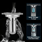 Stainless Steel 304 Bathroom Deodorant Floor Drain Depth Drain Plug