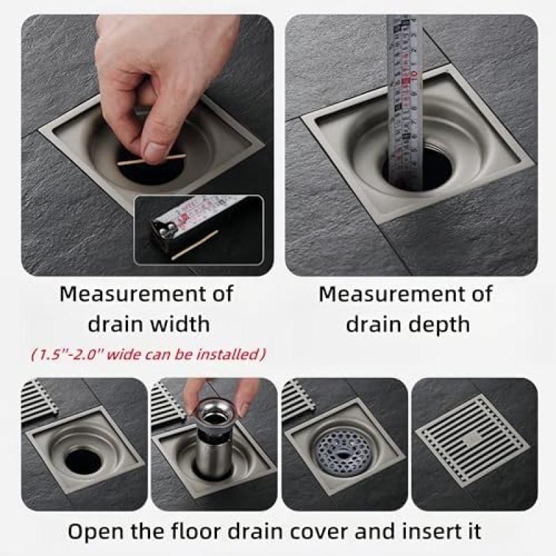 Stainless Steel 304 Bathroom Deodorant Floor Drain Depth Drain Plug