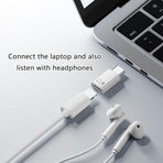 USB-C to Lightning Female Audio Adapter Music Call Wire Control Charging Function Disabled