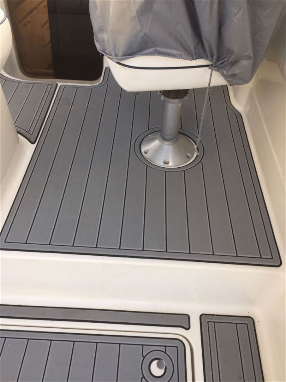1999 Bayliner 2855 Swim Platform Cockpit Boat EVA Foam Faux Teak Deck Floor Pad Mat SeaDek MarineMat Gatorstep Style Self Adhesive