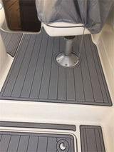 1999 Bayliner 2855 Swim Platform Cockpit Boat EVA Foam Faux Teak Deck Floor Pad Mat SeaDek MarineMat Gatorstep Style Self Adhesive - 45-Degree Angle