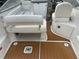 2002 Bayliner 2455 Swim Platform Cockpit Boat EVA Foam Faux Teak Deck Floor Pad Mat SeaDek MarineMat Gatorstep Style Self Adhesive - Top-Down View