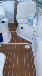 2002 Bayliner 2455 Swim Platform Cockpit Boat EVA Foam Faux Teak Deck Floor Pad Mat SeaDek MarineMat Gatorstep Style Self Adhesive