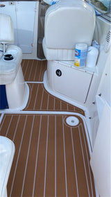 2002 Bayliner 2455 Swim Platform Cockpit Boat EVA Foam Faux Teak Deck Floor Pad Mat SeaDek MarineMat Gatorstep Style Self Adhesive - 45-Degree Angle
