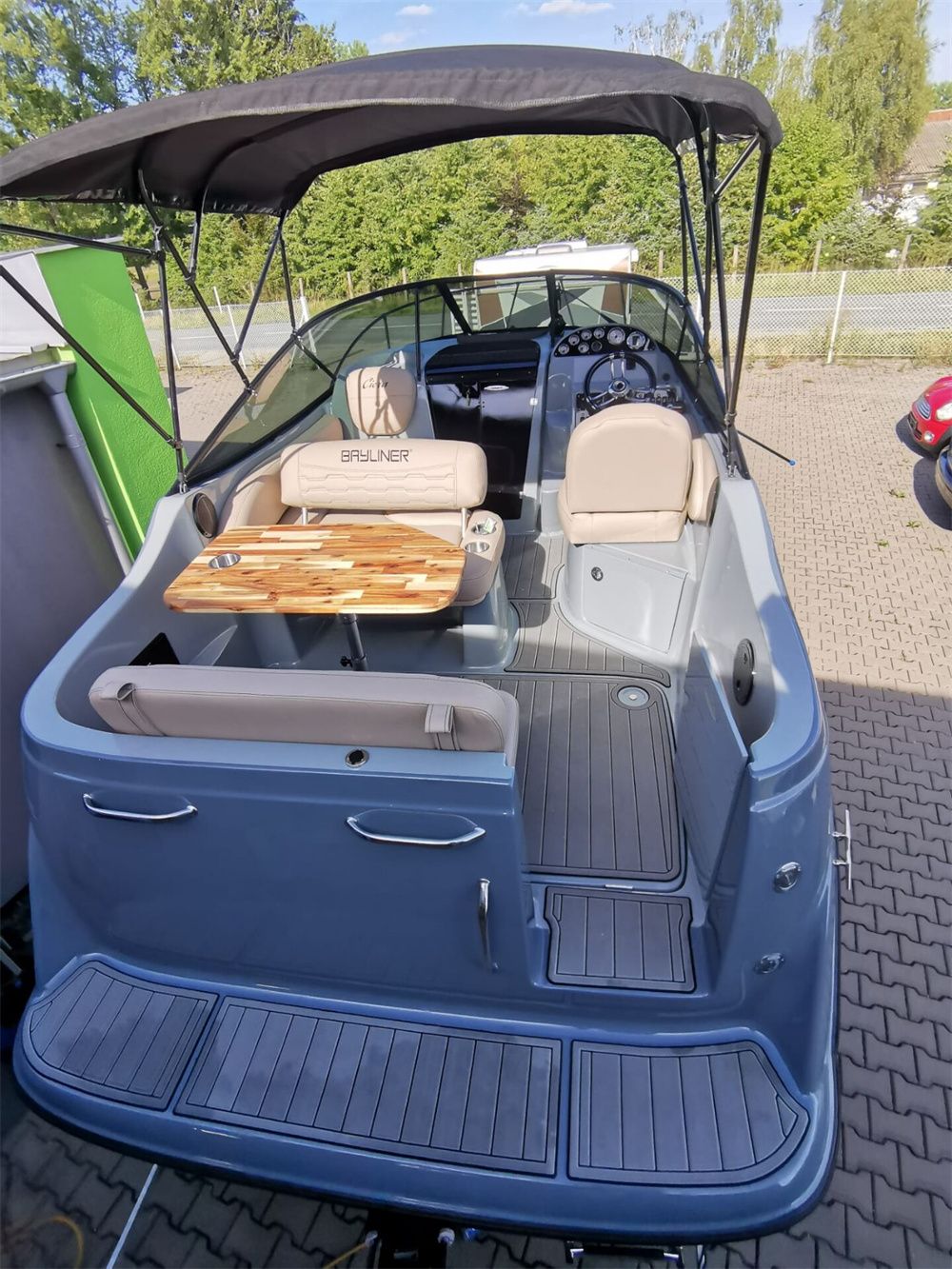2002 Bayliner 2455 Swim Platform Cockpit Boat EVA Foam Faux Teak Deck Floor Pad Mat SeaDek MarineMat Gatorstep Style Self Adhesive
