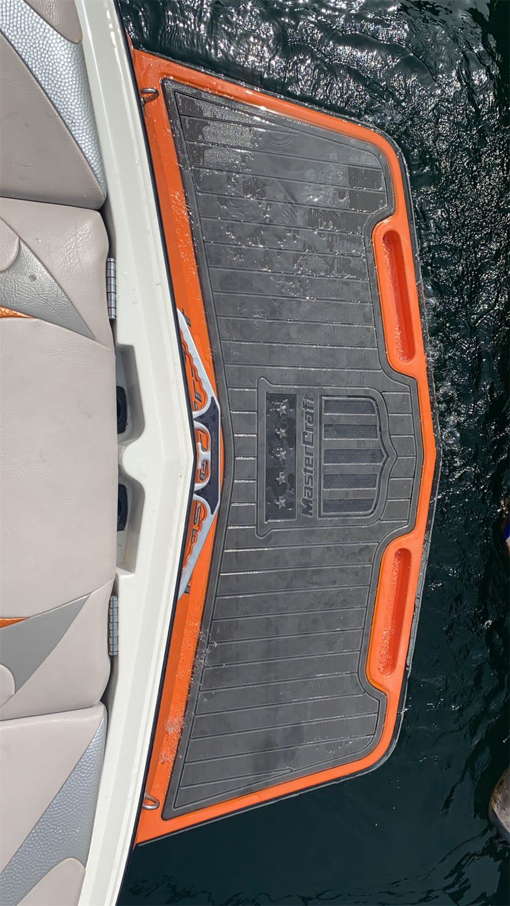 2008 MasterCraft X-2 Boat Swim Platform Pad Boat EVA Foam Faux Teak Deck Floor SeaDek MarineMat Gatorstep Style Self Adhesive