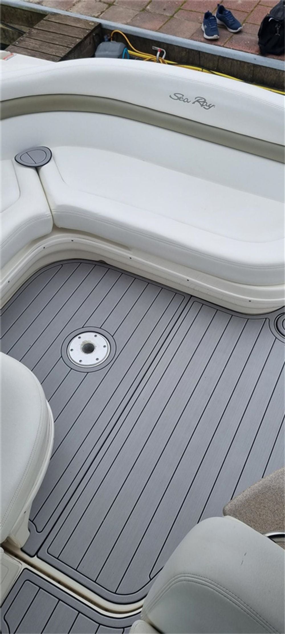 2006 Sea Ray Sundancer 320 Swim Platform Cockpit Pad Boat EVA Teak Flooring Mat SeaDek MarineMat Gatorstep Style Self Adhesive