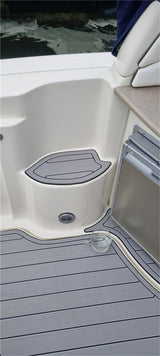 2006 Sea Ray Sundancer 320 Swim Platform Cockpit Pad Boat EVA Teak Flooring Mat SeaDek MarineMat Gatorstep Style Self Adhesive - Rear View