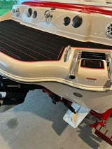 2006 Tahoe Q6 Swim Platform Boat EVA Faux Foam Teak Deck Floor Pad Flooring Mat SeaDek MarineMat Gatorstep Style Self Adhesive - Top-Down View