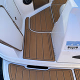 2005 Chaparral Signature 290 Swim Platform Cockpit Boat EVA Teak Floor Pad Mat SeaDek MarineMat Gatorstep Style Self Adhesive - Front View