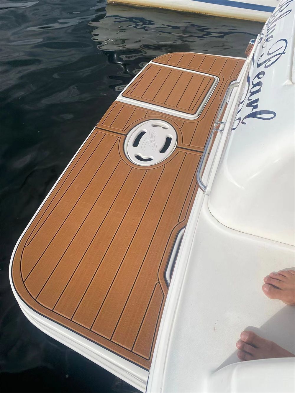 2003 Sea Ray 260 Sundancer Swim Platform Pad Boat EVA Foam Teak Deck Floor Mat SeaDek MarineMat Gatorstep Style Self Adhesive