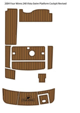2004 Four Winns 248 Vista Swim Platform Cockpit Boat EVA Teak Deck Floor Pad Mat SeaDek MarineMat Gatorstep Style Self Adhesive