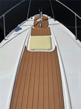 2000-2006 Bayliner 2855 Upper Deck Pads Boat EVA Foam Faux Teak Deck Floor Mat SeaDek MarineMat Gatorstep Style Self Adhesive - Side View