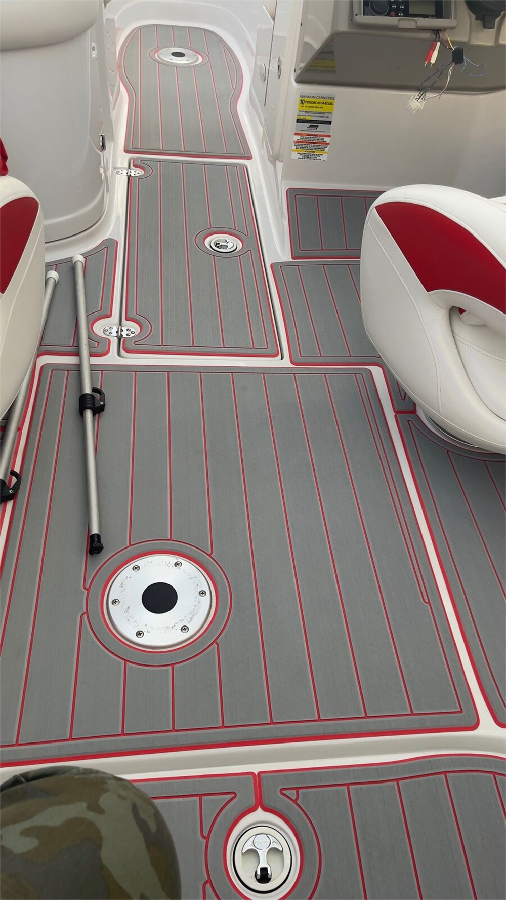 2007 Crownline 220EX Swim Platform Cockpit Boat EVA Foam Teak Deck Floor Pad Mat SeaDek MarineMat Gatorstep Style Self Adhesive