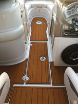 2007 Crownline 220EX Swim Platform Cockpit Boat EVA Foam Teak Deck Floor Pad Mat SeaDek MarineMat Gatorstep Style Self Adhesive - Rear View
