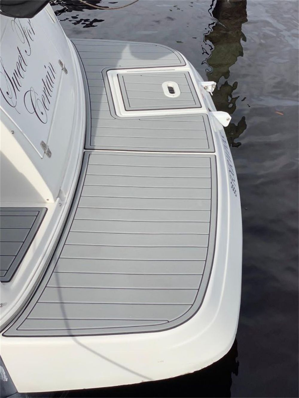 2003 Four Winns 268 Vista Cruiser Swim Platform Boat EVA Foam Teak Floor Pad Mat SeaDek MarineMat Gatorstep Style Self Adhesive
