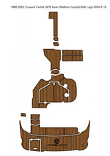 1998-2002 Cruisers Yachts 3870 Swim Platform Cockpit Pad Boat EVA Teak Floor Mat SeaDek MarineMat Gatorstep Style Self Adhesive
