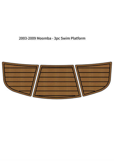 2003-2009 Moomba-3pc Swim Platform Step Pad Boat EVA Foam Teak Deck Floor Mat SeaDek MarineMat Gatorstep Style Self Adhesive