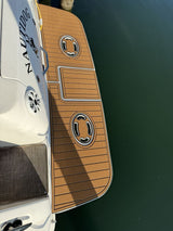 Sea Ray 310 Sundancer Swim Platform Pad Boat EVA Foam Faux Teak Deck Floor Mat SeaDek MarineMat Gatorstep Style Self Adhesive - Side View