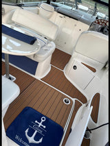 2001 Bayliner 2655 Swim Platform Cockpit Pad Boat EVA Foam Faux Teak Floor Mat SeaDek MarineMat Gatorstep Style Self Adhesive
