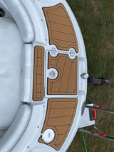 2007 Crownline 240EX Swim Platform Bow Boat EVA Faux Foam Teak Deck Floor Pad SeaDek MarineMat Gatorstep Style Self Adhesive - Front View