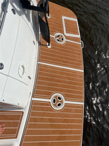 2000 Four Winns 298 Vista Swim Platform Cockpit Boat EVA Foam Teak Deck Floor SeaDek MarineMat Gatorstep Style Self Adhesive - Side View