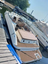 2004 Rinker 232 Swim Platform Cockpit Pad Boat EVA Foam Faux Teak Deck Floor Mat SeaDek MarineMat Gatorstep Style Self Adhesive - Side View