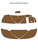 2009 Bayliner 205 BR Swim Platform Step Boat EVA Foam Teak Deck Floor Pad Mat SeaDek MarineMat Gatorstep Style Self Adhesive