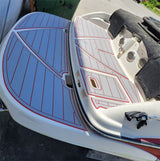 2009 Bayliner 205 BR Swim Platform Step Boat EVA Foam Teak Deck Floor Pad Mat SeaDek MarineMat Gatorstep Style Self Adhesive - Front View
