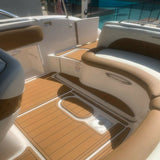 2002 Chaparral 242 Swim Step Platform Cockpit Boat EVA Foam Teak Deck Floor Pad SeaDek MarineMat Gatorstep Style Self Adhesive - Front View