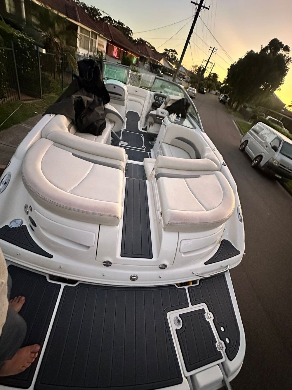 2007 Chaparral 246 SSI Swim Platform Cockpit Boat EVA Foam Teak Floor Pad Mat SeaDek MarineMat Gatorstep Style Self Adhesive