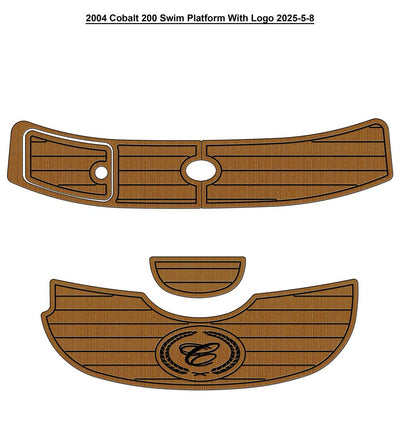 2004-2005 Cobalt 200 Swim Platform Step Pad Boat EVA Foam Teak Deck Floor Mat SeaDek MarineMat Gatorstep Style Self Adhesive