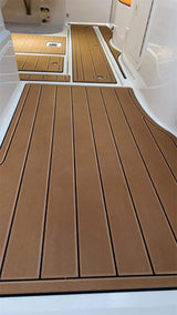 2000 Cruiser Yachts 3075 Express Swim Platform Cockpit Pad Boat EVA Teak Floor SeaDek MarineMat Gatorstep Style Self Adhesive - Close-Up Angle