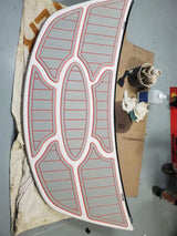 2006 Nautique SV211 Swim Platform Cockpit Pad Boat EVA Foam Teak Deck Floor Mat SeaDek MarineMat Style Self Adhesive - Front View