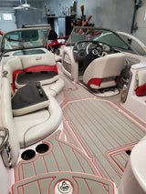 2006 Nautique SV211 Swim Platform Cockpit Pad Boat EVA Foam Teak Deck Floor Mat SeaDek MarineMat Style Self Adhesive - Side View