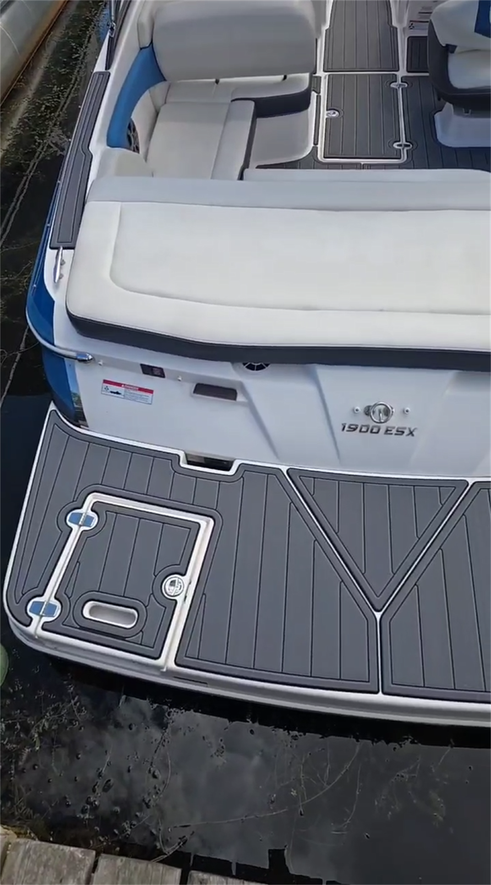 2016 Regal 1900 ES Swim Platform Cockpit Pad Boat EVA Foam Faux Teak Deck Floor Mat Seadek MarineMat Gatorstep Style Self Adhesive