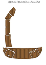 2009 Rinker 246 Swim Platform Step Pad Boat EVA Foam Faux Teak Deck Floor Mat SeaDek MarineMat Gatorstep Style Self Adhesive