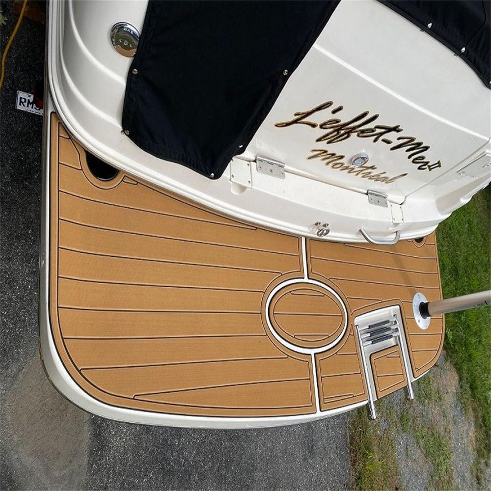 2004 Rinker 250 Fiesta Vee Swim Platform Boat EVA Faux Foam Teak Deck Floor Pad SeaDek MarineMat Gatorstep Style Self Adhesive