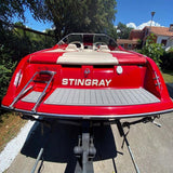1999 Stingray 230 SX Swim Platform Step Pad Boat EVA Foam Teak Deck Floor Mat SeaDek MarineMat Gatorstep Style Self Adhesive - Front View