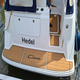 2000 Bayliner 2855 Swim Platform Cockpit Boat EVA Faux Foam Teak Deck Floor Pad - Front View