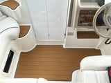 2000 Bayliner 2855 Swim Platform Cockpit Boat EVA Faux Foam Teak Deck Floor Pad - Top-Down View