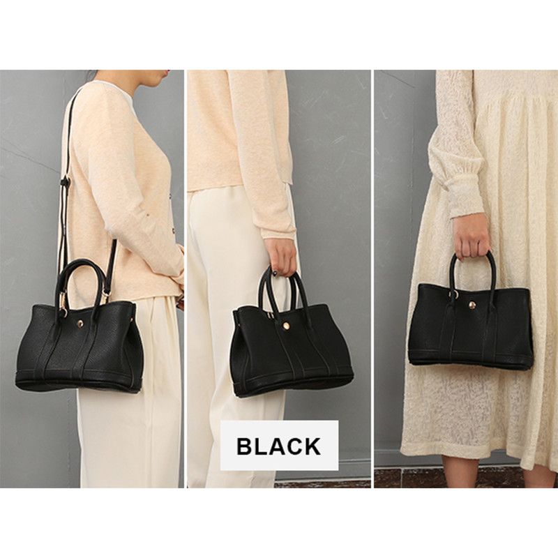 Women's shoulder bag, women's wallet, vintage handbag-Black, Large