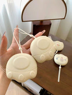 Cream Cat Paw Mini Lint Roller Portable Sticky Roller with 2 Refills