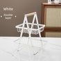Light Luxury 2-Tier Iron Storage Rack with Wooden Handle, Household Fruit Vegetable Snack Organizer-White