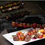 Red Wood Handle Stainless Steel BBQ Grill Basket Clip Camping Grilling Tools