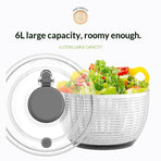3.6L Press-Type Salad Spinner, Multifunctional Vegetable Dryer, Household Fruit Washer Drain Basket for Fitness Meal Greens