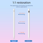 Magnetic iPad Capacitive Stylus, Compatible with Apple Tablets,  Replaceable Tip Drawing and Handwriting Stylus—3 Tips—White
