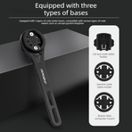 Lightweight Bike Computer Mount, One-Piece Extension Mount, Aluminum Alloy Cycling Mount - Black