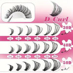 Segmented Cluster False Eyelash Set, 8–16 mm Mixed Lengths, Natural and Voluminous Eyelash Extensions